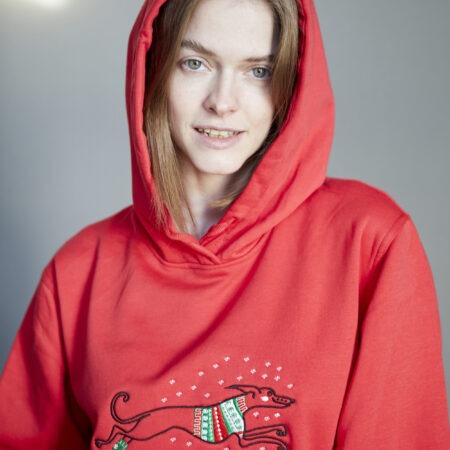 Whippet czerwona świąteczny