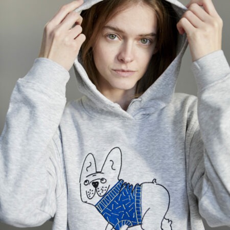 Buldog szara bluza